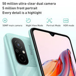 Batterie 5000 mAh, reconnaissance faciale et empreinte digitale, écran MIUI 13 de 6,71 pouces, processeur MediaTek Helio G85 octa-core jusqu'à 2 GHz, réseau 4G, double SIM, non compatible avec Google Play, 4 Go de RAM + 128 Go de stockage