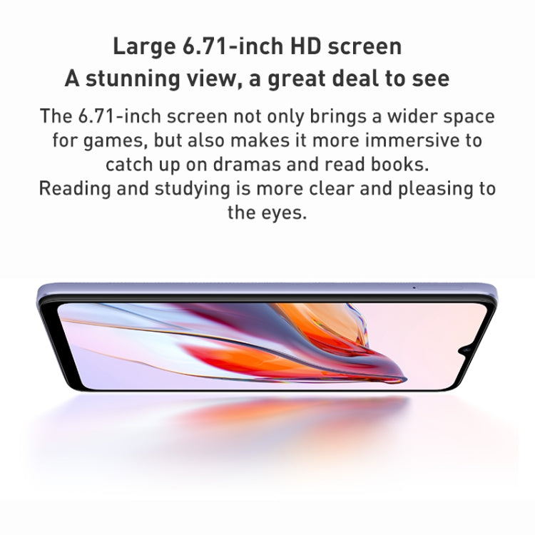 Batterie 5000 mAh, reconnaissance faciale et empreinte digitale, écran MIUI 13 de 6,71 pouces, processeur MediaTek Helio G85 octa-core jusqu'à 2 GHz, réseau 4G, double SIM, non compatible avec Google Play, 4 Go de RAM + 128 Go de stockage