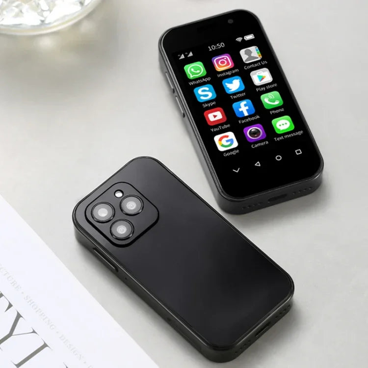 Reconnaissance faciale, écran 3 pouces, Android 9.0, processeur quadricœur MTK6739CW jusqu'à 1,28 GHz, OTG, réseau 4G, double SIM, compatible Google Play, 3 Go de RAM + 32 Go de stockage