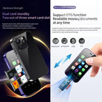 Reconnaissance faciale, écran 3 pouces, Android 9.0, processeur quadricœur MTK6739CW jusqu'à 1,28 GHz, OTG, réseau 4G, double SIM, compatible Google Play, 3 Go de RAM + 32 Go de stockage
