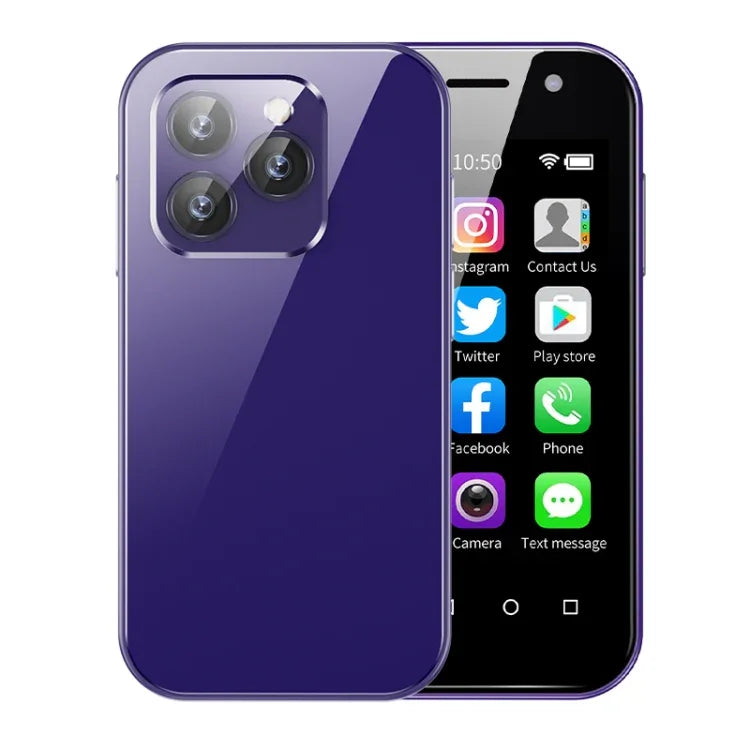 Reconnaissance faciale, écran 3 pouces, Android 9.0, processeur quadricœur MTK6739CW jusqu'à 1,28 GHz, OTG, réseau 4G, double SIM, compatible Google Play, 3 Go + 64 Go
