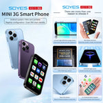 Smartphone SOYES XS15, écran 3 pouces, Android 8.1, processeur quadricœur MTK6580 jusqu'à 1,3 GHz, Bluetooth, Wi-Fi, GPS, réseau 3G, double SIM
