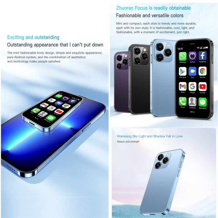 Smartphone SOYES XS15, écran 3 pouces, Android 8.1, processeur quadricœur MTK6580 jusqu'à 1,3 GHz, Bluetooth, Wi-Fi, GPS, réseau 3G, double SIM