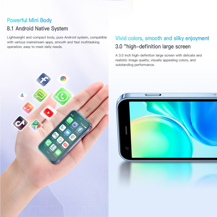 Smartphone SOYES XS15, écran 3 pouces, Android 8.1, processeur quadricœur MTK6580 jusqu'à 1,3 GHz, Bluetooth, Wi-Fi, GPS, réseau 3G, double SIM