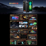 Téléphone robuste Blackview BV4800 SE, 4 Go + 64 Go, écran 6,56 pouces, Android 15, processeur octa-core UMS9320E T615, compatible 4G, OTG et NFC.