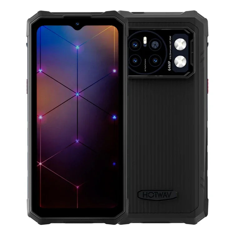 HOTWAV CYBER 13, téléphone robuste IP68/IP69K, 8 Go + 128 Go, batterie 10 800 mAh, écran 6,6 pouces, Android 14.0, processeur octocœur Unisoc T606, réseau : 4G, NFC, OTG