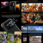 HOTWAV CYBER 13, téléphone robuste IP68/IP69K, 8 Go + 128 Go, batterie 10 800 mAh, écran 6,6 pouces, Android 14.0, processeur octocœur Unisoc T606, réseau : 4G, NFC, OTG