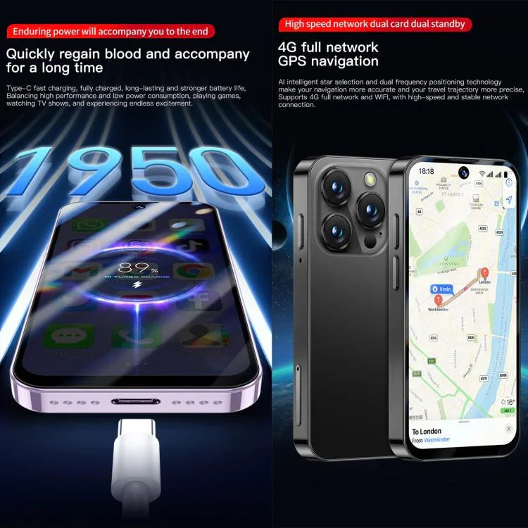 SOYES XS19 Pro, 3 Go + 32 Go, écran 3,8 pouces, Android 12.0, processeur quadricœur MTK6762, réseau 4G, double SIM, GPS, OTG, compatible avec le Google Play Store, 3 Go + 32 Go