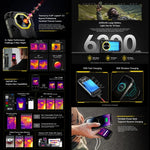 Ulefone Armor Mini 20T Pro, imagerie thermique, 8 Go + 256 Go, téléphone robuste IP68/IP69K, Android 14, processeur octocœur MediaTek Dimensity 6300 5G, réseau : 5G, NFC, OTG, Armor Mini 20T Pro
