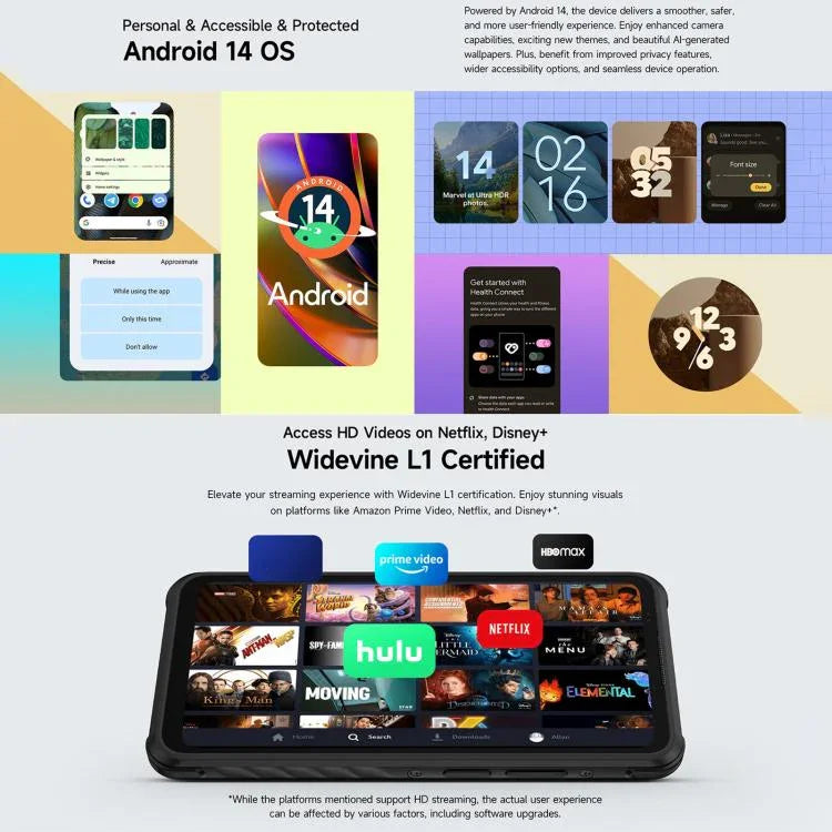 Ulefone Armor X31, 6 Go + 128 Go, vision nocturne, étanche IP68/IP69K, écran 6,56 pouces, Android 14, processeur octa-core MediaTek Helio G91, réseau : 4G, NFC, OTG, Armor X31