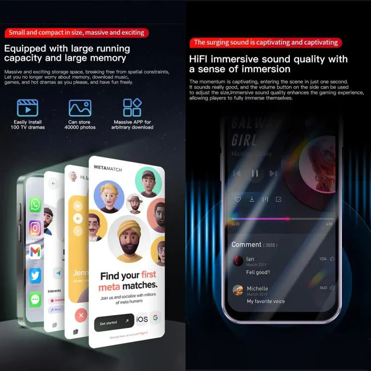 SOYES XS19 Pro, 6 Go + 128 Go, écran 3,8 pouces, Android 12.0, processeur quadricœur MTK6762, réseau 4G, double SIM, GPS, OTG, compatible avec le Google Play Store, 6 Go + 128 Go