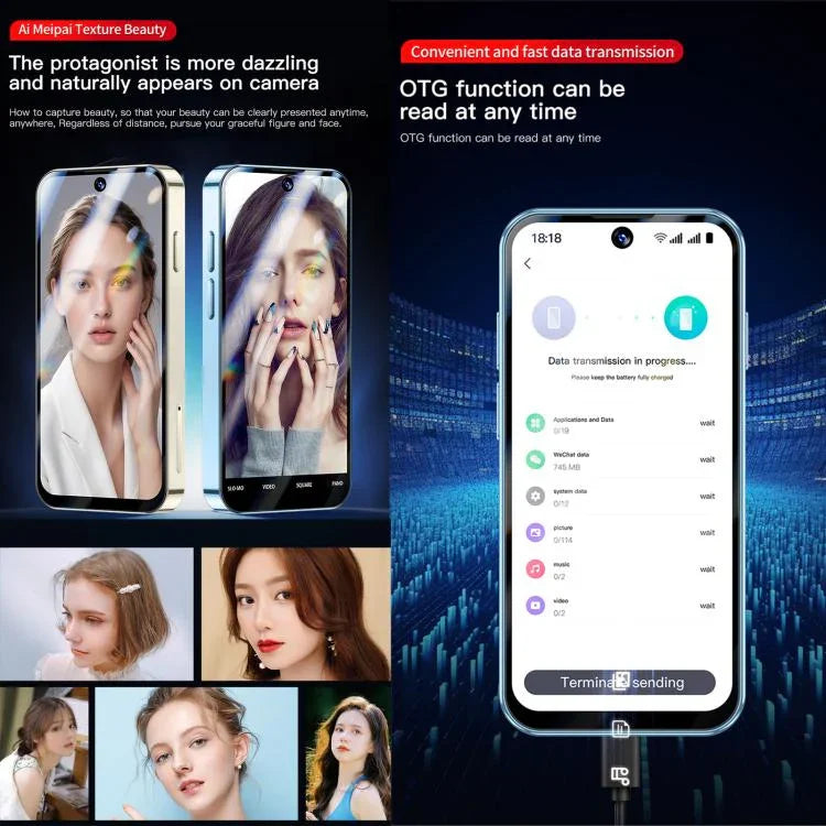 SOYES XS19 Pro, 6 Go + 128 Go, écran 3,8 pouces, Android 12.0, processeur quadricœur MTK6762, réseau 4G, double SIM, GPS, OTG, compatible avec le Google Play Store, 6 Go + 128 Go