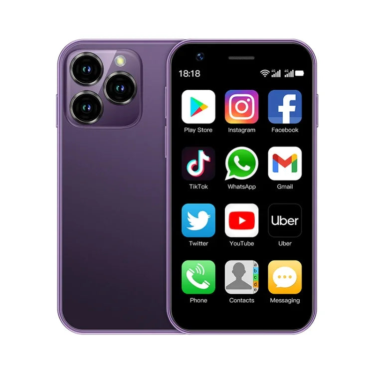 SOYES XS16, 2 Go + 16 Go, écran 3 pouces, Android 10, processeur quadricœur MTK6737, Bluetooth, Wi-Fi, réseau 4G, double SIM, compatible avec le Google Play Store, 2 Go + 16 Go