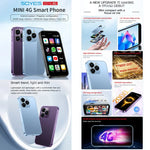 SOYES XS16, 2 Go + 16 Go, écran 3 pouces, Android 10, processeur quadricœur MTK6737, Bluetooth, Wi-Fi, réseau 4G, double SIM, compatible avec le Google Play Store, 2 Go + 16 Go