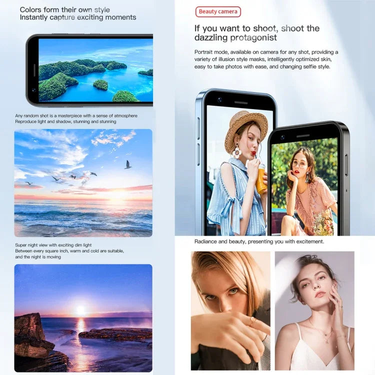 SOYES XS16, 2 Go + 16 Go, écran 3 pouces, Android 10, processeur quadricœur MTK6737, Bluetooth, Wi-Fi, réseau 4G, double SIM, compatible avec le Google Play Store, 2 Go + 16 Go
