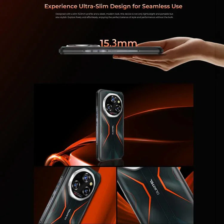 Oukitel WP55 Pro 5G, smartphone robuste, 16 Go + 512 Go, appareil photo 108 Mpx, lecteur d'empreintes digitales, écran 6,6 pouces, Android 15, processeur octa-core MediaTek Dimensity 7025, NFC, OTG, réseau 5G, WP55 Pro