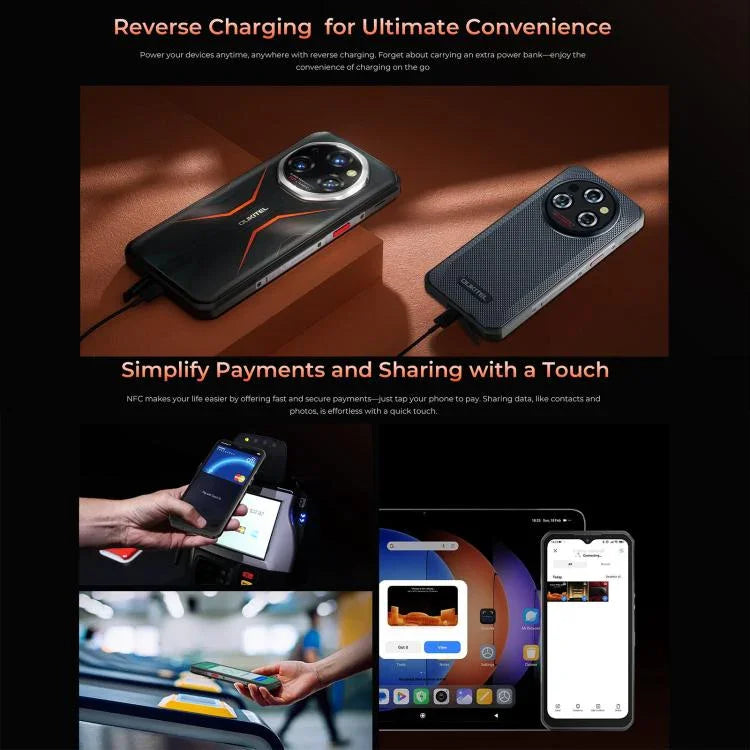 Oukitel WP55 Pro 5G, smartphone robuste, 16 Go + 512 Go, appareil photo 108 Mpx, lecteur d'empreintes digitales, écran 6,6 pouces, Android 15, processeur octa-core MediaTek Dimensity 7025, NFC, OTG, réseau 5G, WP55 Pro