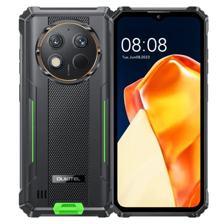 Téléphone robuste Oukitel G1, 6 Go + 256 Go, identification par empreinte digitale, Android 14 6,52 pouces, processeur octa-core T606, NFC, OTG, réseau : 4G