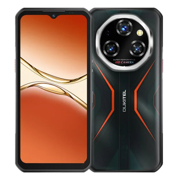 Oukitel WP55 5G, téléphone robuste, 12 Go + 256 Go, appareil photo 108 MP, identification par empreinte digitale, écran 6,6 pouces, processeur octa-core MediaTek Dimensity 7025, NFC, OTG, réseau : 5G, WP55