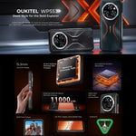 Oukitel WP55 5G, téléphone robuste, 12 Go + 256 Go, appareil photo 108 MP, identification par empreinte digitale, écran 6,6 pouces, processeur octa-core MediaTek Dimensity 7025, NFC, OTG, réseau : 5G, WP55