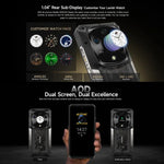 Ulefone Armor 28 Pro, téléphone robuste, 16 Go + 512 Go, vision nocturne, batterie 10 600 mAh, écran 6,67 pouces + 1,04 pouce, Android 15, processeur octa-core MediaTek Dimensity 7300, compatible 5G et NFC.