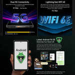 Ulefone Armor 28 Pro, téléphone robuste, 16 Go + 512 Go, vision nocturne, batterie 10 600 mAh, écran 6,67 pouces + 1,04 pouce, Android 15, processeur octa-core MediaTek Dimensity 7300, compatible 5G et NFC.