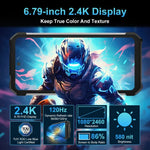 Unihertz 8849 Tank 2 Pro, téléphone robuste avec projecteur de vision nocturne, 12 Go + 256 Go, écran 6,79 pouces, Android 14, processeur octa-core MTK6789, réseau 4G.