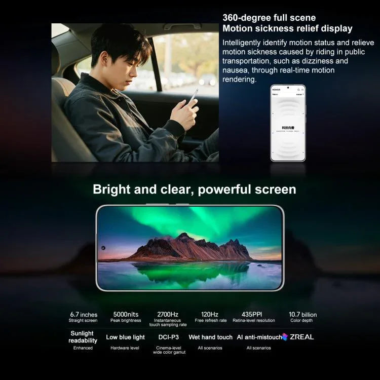 Honor X60 GT, 12 Go + 256 Go, lecteur d'empreintes digitales intégré à l'écran, écran 6,7 pouces, MagicOS 9.0, Android 15.0, processeur Snapdragon 8+ Gen 1 octocœur, réseau : 5G, OTG, NFC, 12 Go + 256 Go