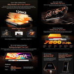 Téléphone robuste Blackview Oscal Pilot 3 5G, 12 Go+256 Go, appareil photo vision nocturne, Android 15 de 6,56 pouces, processeur octa-core MediaTek Dimensity 6300, réseau : 5G, OTG, NFC