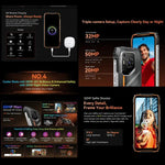 Téléphone robuste Blackview Oscal Pilot 3 5G, 12 Go+256 Go, appareil photo vision nocturne, Android 15 de 6,56 pouces, processeur octa-core MediaTek Dimensity 6300, réseau : 5G, OTG, NFC