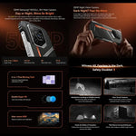 Téléphone robuste Blackview Oscal Pilot 3 5G, 12 Go+256 Go, appareil photo vision nocturne, Android 15 de 6,56 pouces, processeur octa-core MediaTek Dimensity 6300, réseau : 5G, OTG, NFC