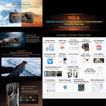 Téléphone robuste Blackview Oscal Pilot 3 5G, 12 Go+256 Go, appareil photo vision nocturne, Android 15 de 6,56 pouces, processeur octa-core MediaTek Dimensity 6300, réseau : 5G, OTG, NFC
