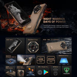 Ulefone Armor X16 Pro, 5 Go + 256 Go, Vision Nocturne, Téléphone Durci IP68/IP69K, Android 15 de 6,56 pouces MediaTek Dimensity 6300 Octa Core, Réseau : 5G, NFC, OTG, Armor X16 Pro, 8 Go + 256 Go