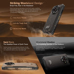 Ulefone Armor X16 Pro, 5 Go + 256 Go, Vision Nocturne, Téléphone Durci IP68/IP69K, Android 15 de 6,56 pouces MediaTek Dimensity 6300 Octa Core, Réseau : 5G, NFC, OTG, Armor X16 Pro, 8 Go + 256 Go