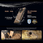 Ulefone Armor X16 Pro, 5 Go + 256 Go, Vision Nocturne, Téléphone Durci IP68/IP69K, Android 15 de 6,56 pouces MediaTek Dimensity 6300 Octa Core, Réseau : 5G, NFC, OTG, Armor X16 Pro, 8 Go + 256 Go