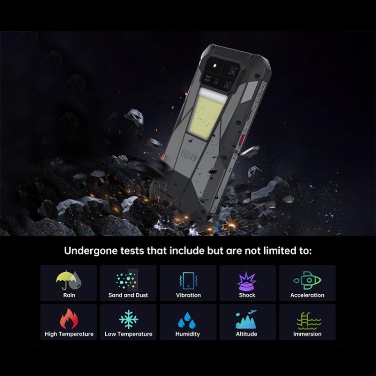 Téléphone robuste Unihertz Tank 4 Pro Projecteur, 16 Go+512 Go, Vision nocturne, Android 13 Dimensity 8300 Octa Core de 6,73 pouces, Réseau: 5G, NFC, 16 Go+512 Go