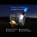Téléphone robuste Unihertz Tank 4 Pro Projecteur, 16 Go+512 Go, Vision nocturne, Android 13 Dimensity 8300 Octa Core de 6,73 pouces, Réseau: 5G, NFC, 16 Go+512 Go