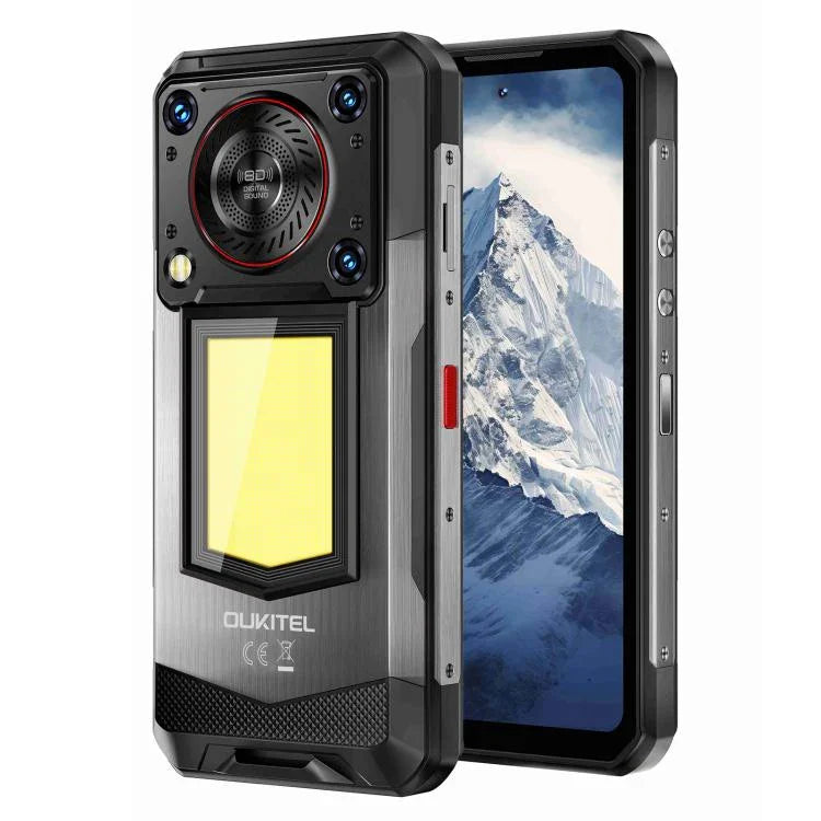 Téléphone robuste Oukitel WP56, 12 Go + 512 Go, appareil photo 108 MP, identification par empreinte digitale, Android 15 MTK Dimensity 7050 Octa Core 6,8 pouces, NFC, OTG, Réseau : 5G