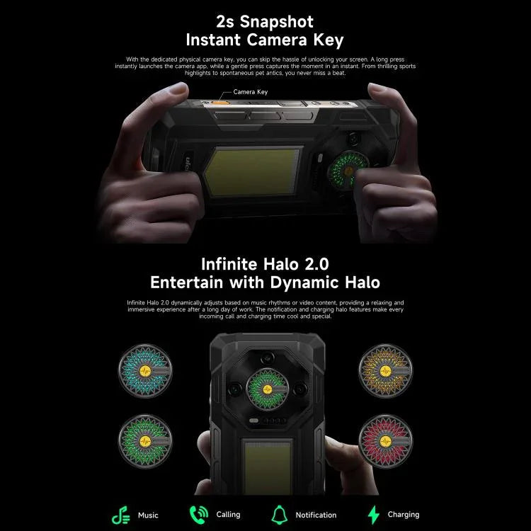 Ulefone Armor 33 Téléphone Robuste, 12 Go + 512 Go, Android 15 de 6,95 pouces MediaTek Helio G100 Octa Core, Réseau : 4G, OTG, NFC, Lumière LED, Armor 33