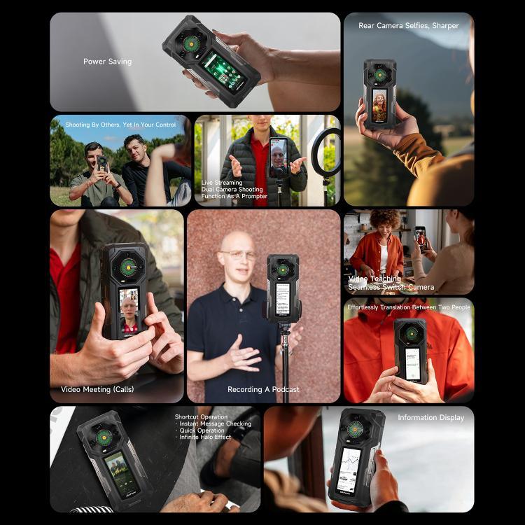 Téléphone Robuste Ulefone Armor 33 Pro, 16 Go+512 Go, Vision Nocturne, Double Écran 6,95 pouces + 3,4 pouces Android 14 MediaTek Dimensity 7300X Octa Core, Réseau : 5G, OTG, NFC, Armor 33 Pro