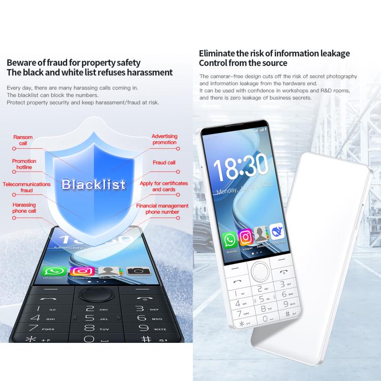 Téléphone à clavier DOOV R70, 6 Go + 128 Go, écran Android 13 Mediatek MT6762 Octa Core de 4 pouces, réseau : 4G, prise en charge de Google Store, avec appareil photo, avec appareil photo
