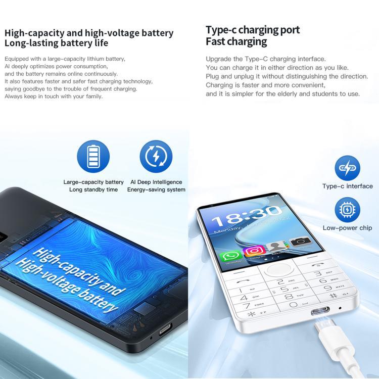 Téléphone à clavier DOOV R70, 6 Go + 128 Go, Android 13 de 4 pouces Mediatek MT6762 Octa Core, Réseau : 4G, Prise en charge de Google Store, Pas de caméra, Pas de caméra