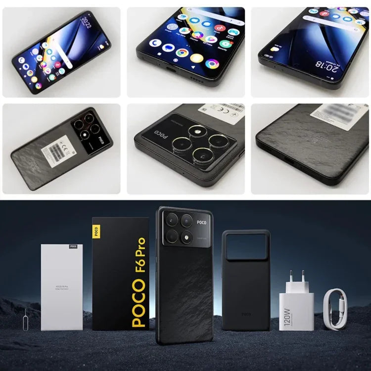 Xiaomi POCO F6 Pro Global, 12 Go + 256 Go, lecteur d'empreintes digitales intégré à l'écran, écran 6,67 pouces, Xiaomi HyperOS, processeur Snapdragon 8 Gen 2 Octa-Core 3,19 GHz, NFC, réseau 5G, 12 Go + 256 Go