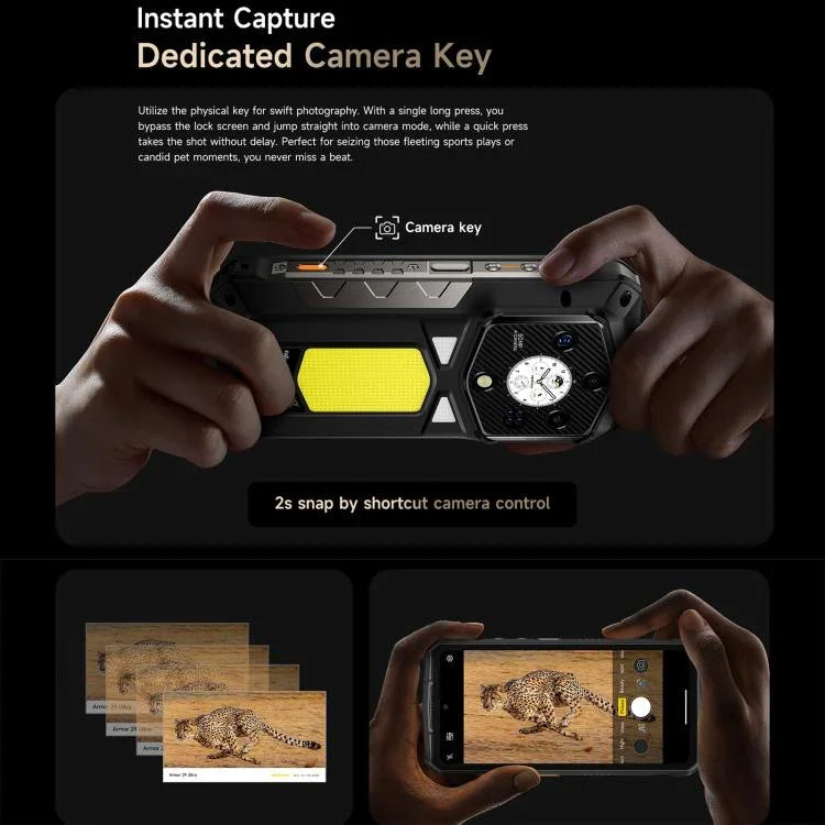 Téléphone ultra-robuste Ulefone Armor 29, 16 Go + 1 To, vision nocturne, 6,67 pouces + 1,04 pouces Android 15 MediaTek Dimensity 9300+ Octa Core, Réseau : 5G, Lumière LED polyvalente, Voyant d'avertissement, Armor 29 Ultra