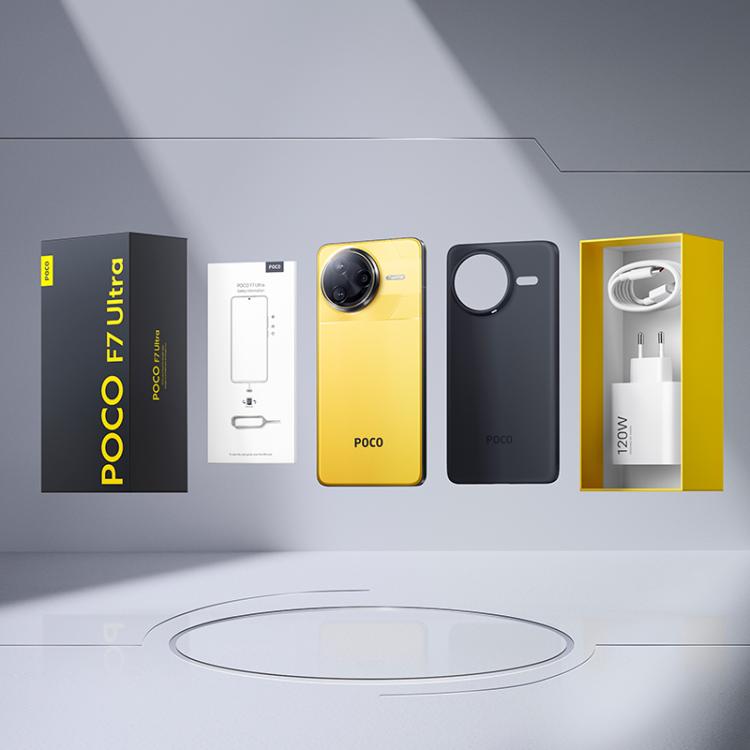 Xiaomi POCO F7 Ultra Global, 12 Go + 256 Go, empreinte digitale sous écran, 6,67 pouces Xiaomi HyperOS 2 Snapdragon 8 Elite Octa Core, NFC, Réseau : 5G, 12 Go + 256 Go