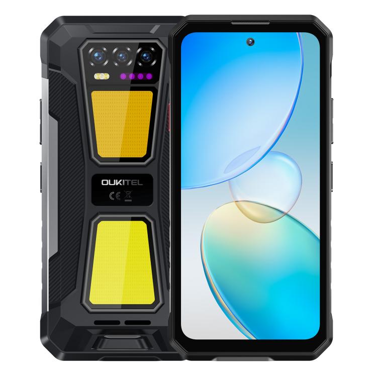 Téléphone robuste Oukitel WP58 Pro, 8 Go + 256 Go, identification par empreinte digitale latérale, Android 15 UMS9621S Octa Core de 6,7 pouces, NFC, OTG, Réseau : 5G, 8 Go + 256 Go