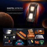 Téléphone robuste Oukitel WP58 Pro, 8 Go + 256 Go, identification par empreinte digitale latérale, Android 15 UMS9621S Octa Core de 6,7 pouces, NFC, OTG, Réseau : 5G, 8 Go + 256 Go