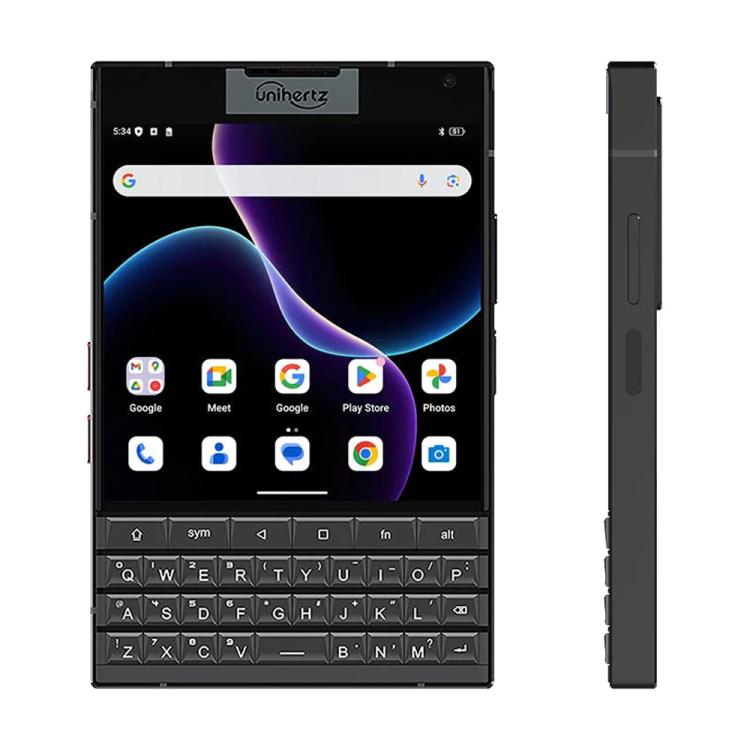 Téléphone Unihertz Titan 2 avec clavier physique AZERTY, 12 Go + 512 Go, empreinte digitale, écran 4,5 pouces + 2 pouces, Android 15 Dimensity 7300 5G Octa-Core, Réseau : 5G, NFC, OTG