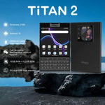 Téléphone Unihertz Titan 2 avec clavier physique AZERTY, 12 Go + 512 Go, empreinte digitale, écran 4,5 pouces + 2 pouces, Android 15 Dimensity 7300 5G Octa-Core, Réseau : 5G, NFC, OTG