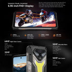 Ulefone Armor 34 Pro+ Projecteur, 16 Go+512 Go, Vision Nocturne, Téléphone Robuste IP68/IP69K, Android 15 de 6,95 pouces MediaTek Dimensity 7400X Octa Core, Réseau : 5G, NFC, OTG, Armor 34 Pro+